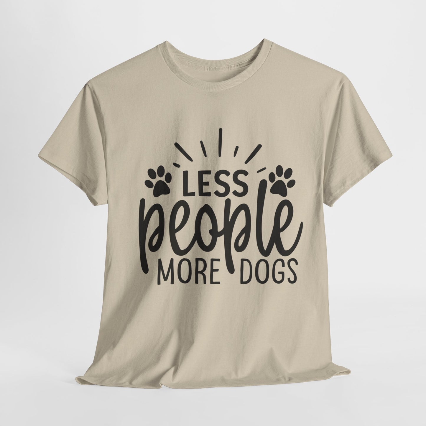 Less People More Dogs Unisex Heavy Cotton Tee