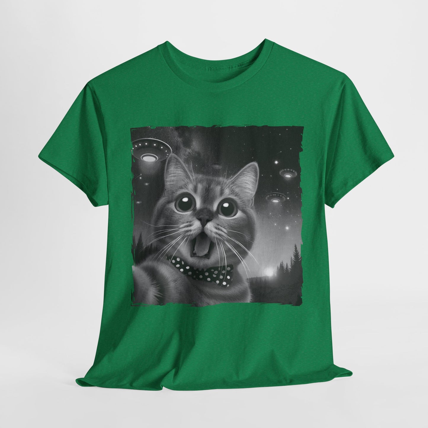 Cat Selfie Funny Cat Heavy Cotton Tee