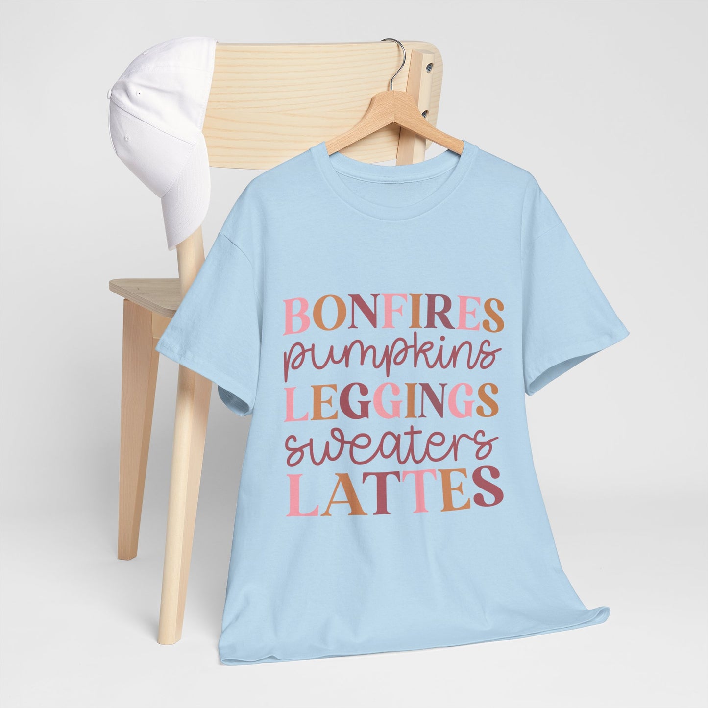 Bonfires Pumpkins Lattes Sweaters Unisex Heavy Cotton Tee