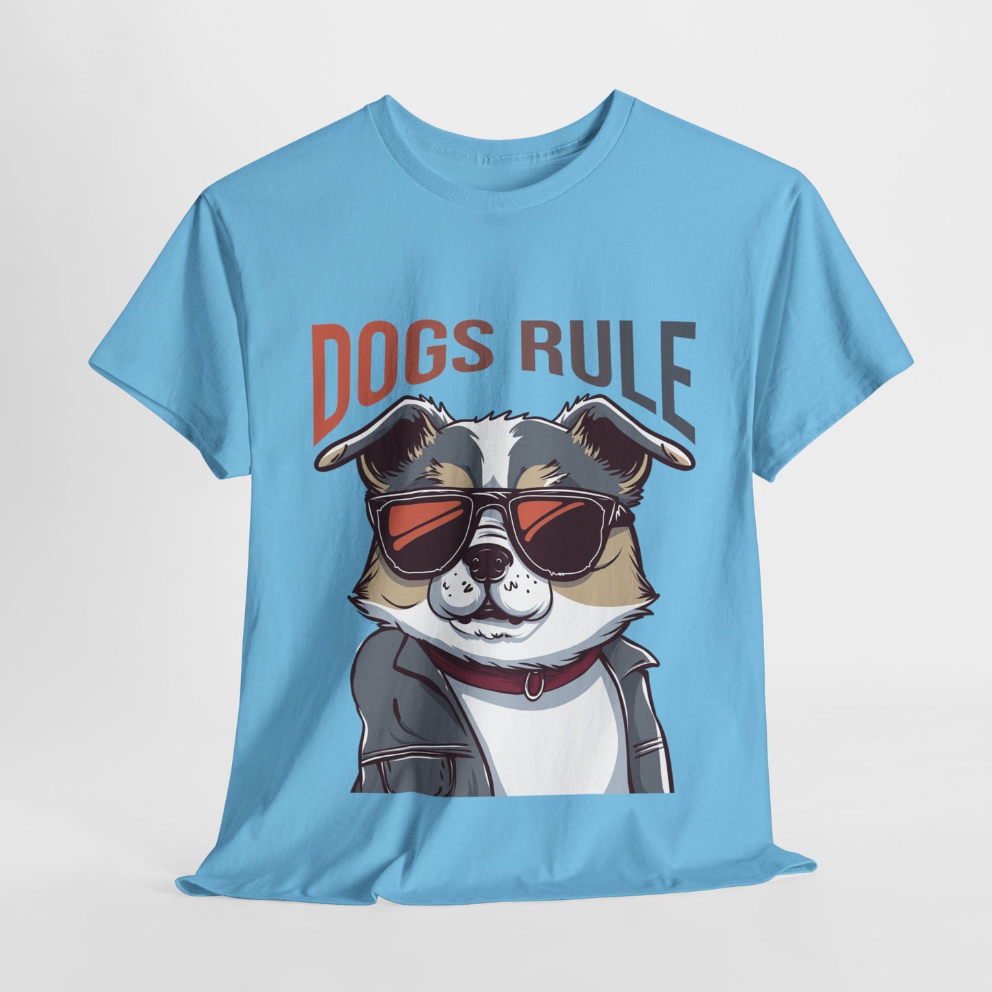 Dogs Rule Funny Dog Unisex Heavy Cotton Tee