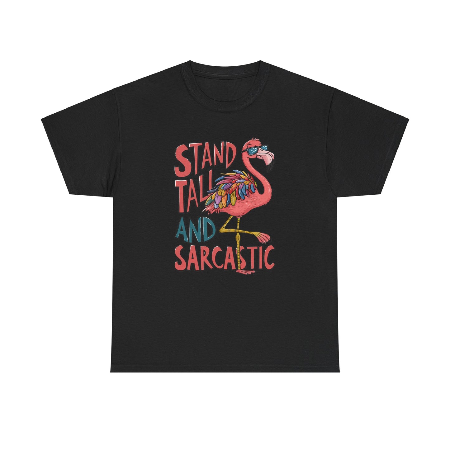 Sarcastic Flamingo Unisex Heavy Cotton Tee