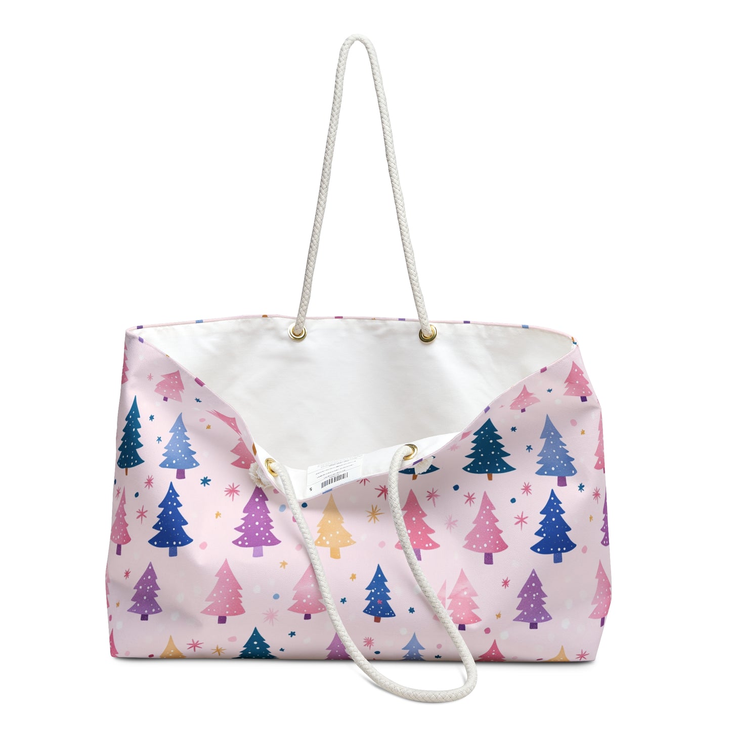 Pastel Christmas Trees Weekender Bag