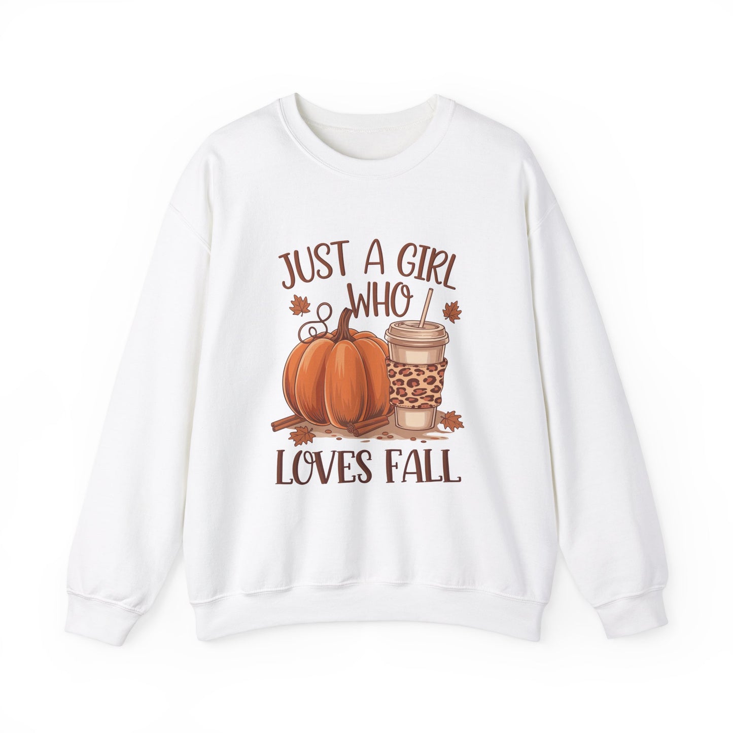 Just A Girl Who Loves Fall Unisex Heavy Blend™ Crewneck Sweatshirt