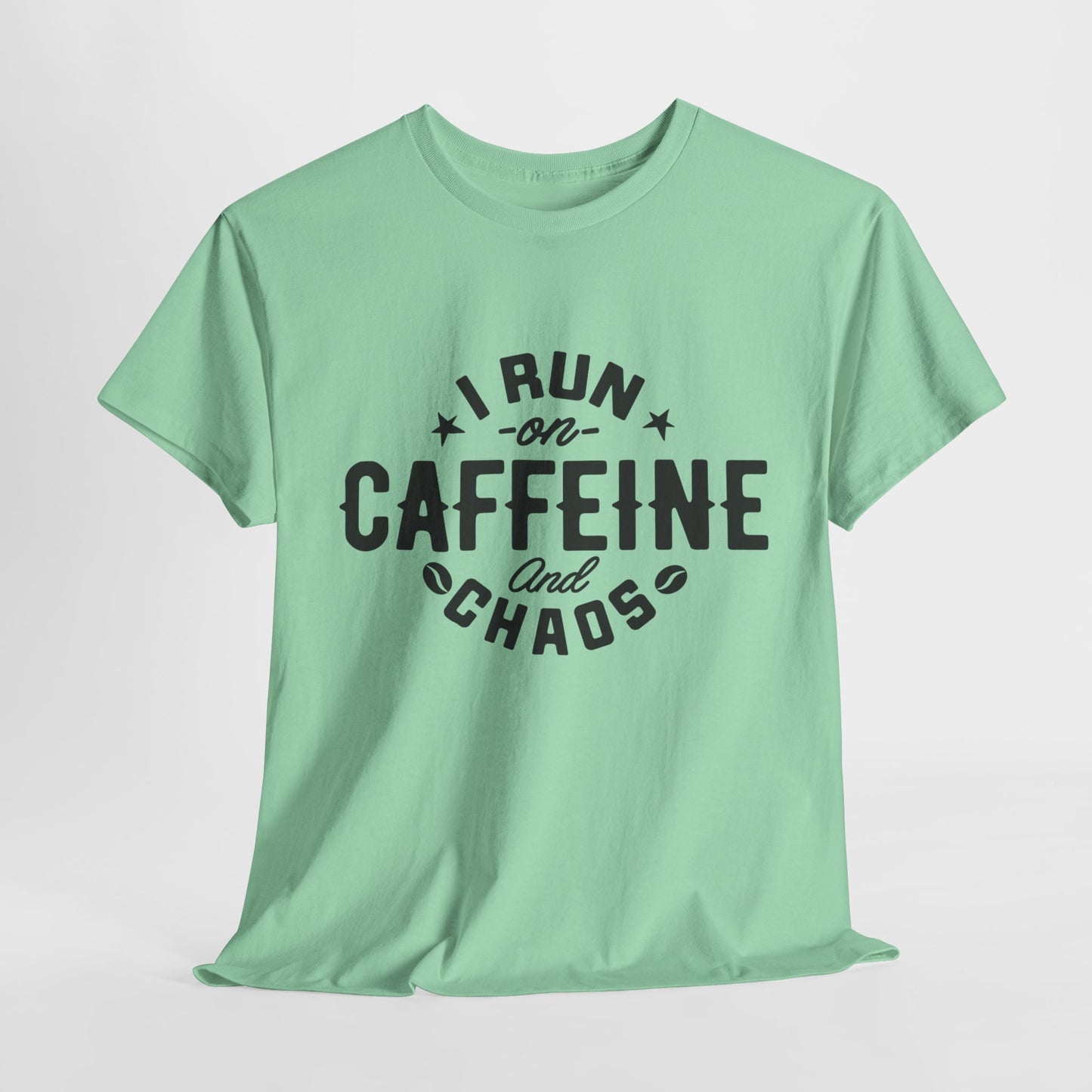 Caffeine and Chaos Unisex Heavy Cotton Tee