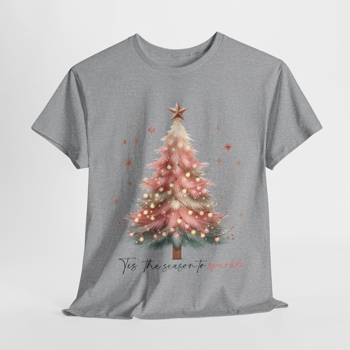 Pink Christmas Tree Heavy Cotton Tee