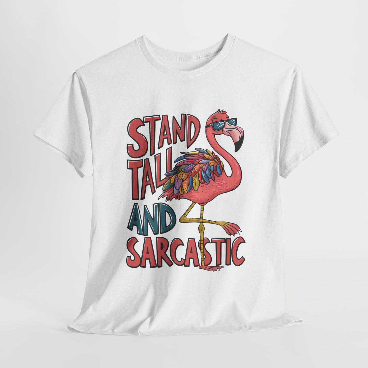 Sarcastic Flamingo Unisex Heavy Cotton Tee