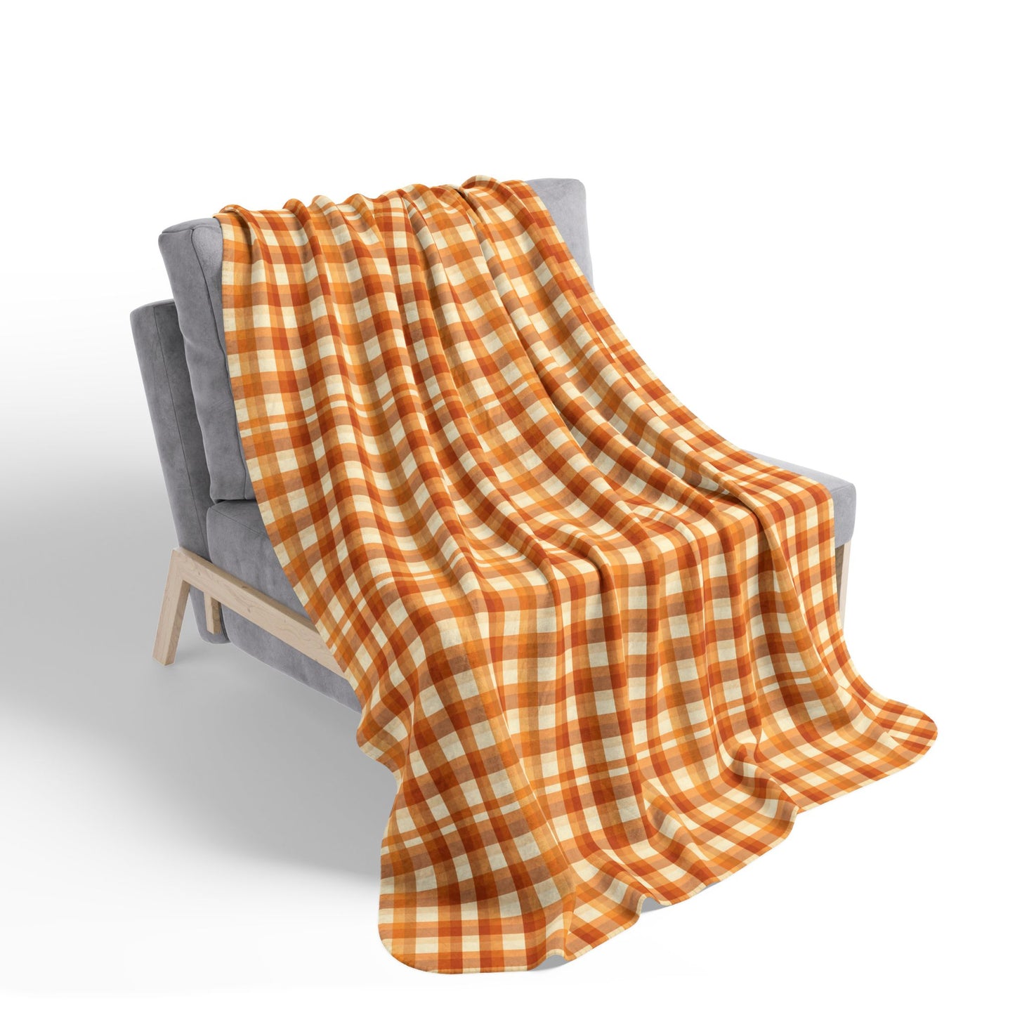 Autumn Plaid 1 Fleece Sherpa Blanket