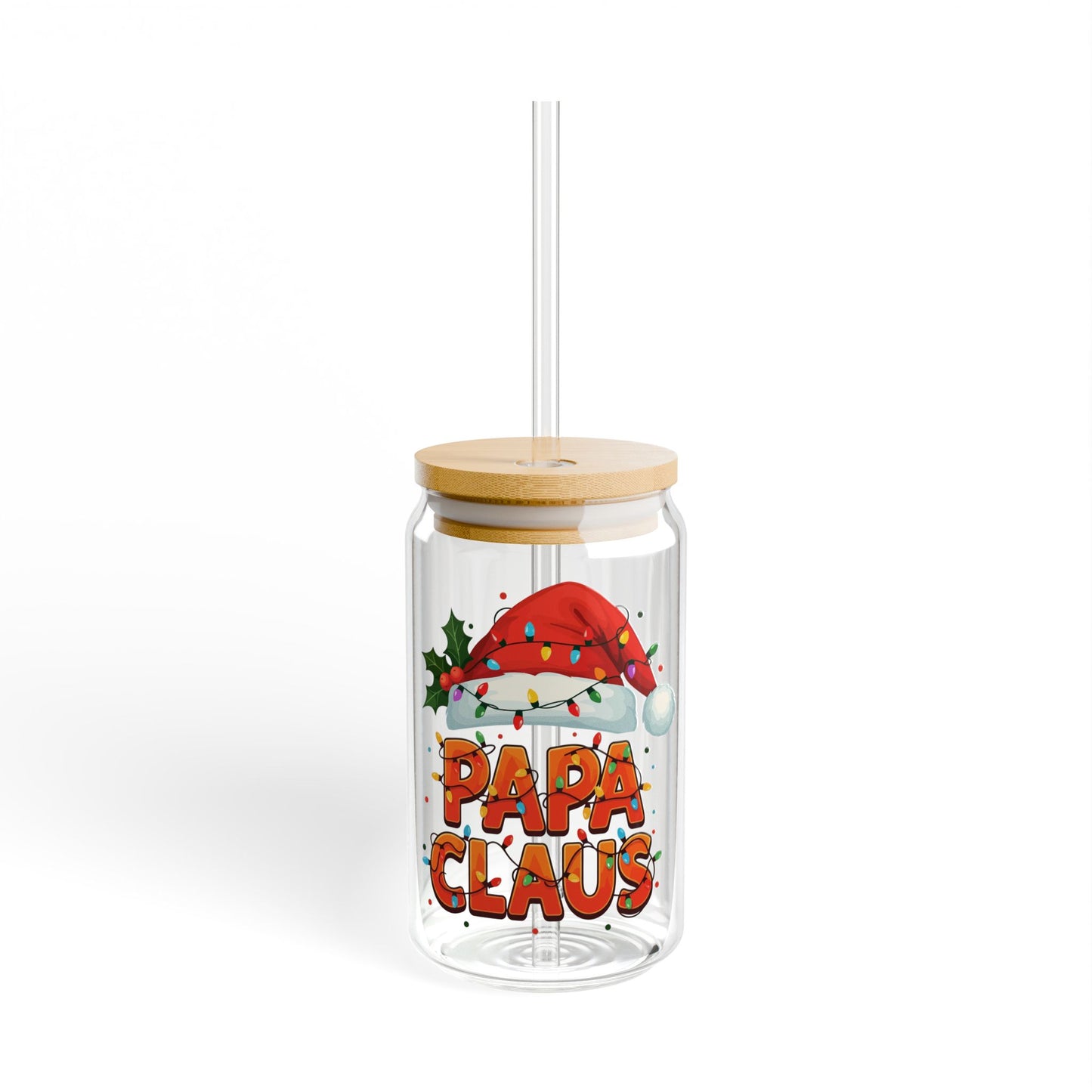 Papa Claus Christmas Sipper Glass