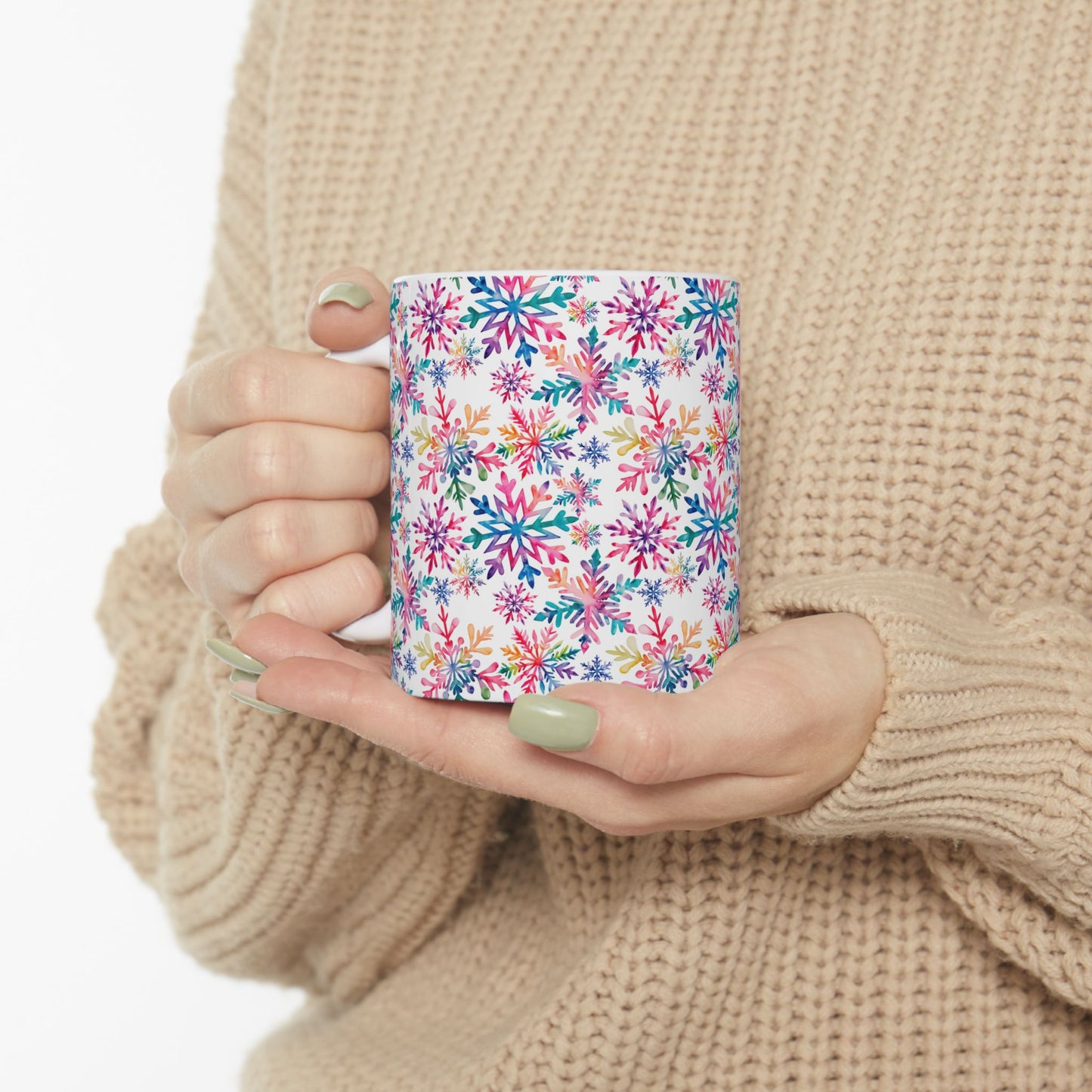 Colorful Winter Snowflakes Mug