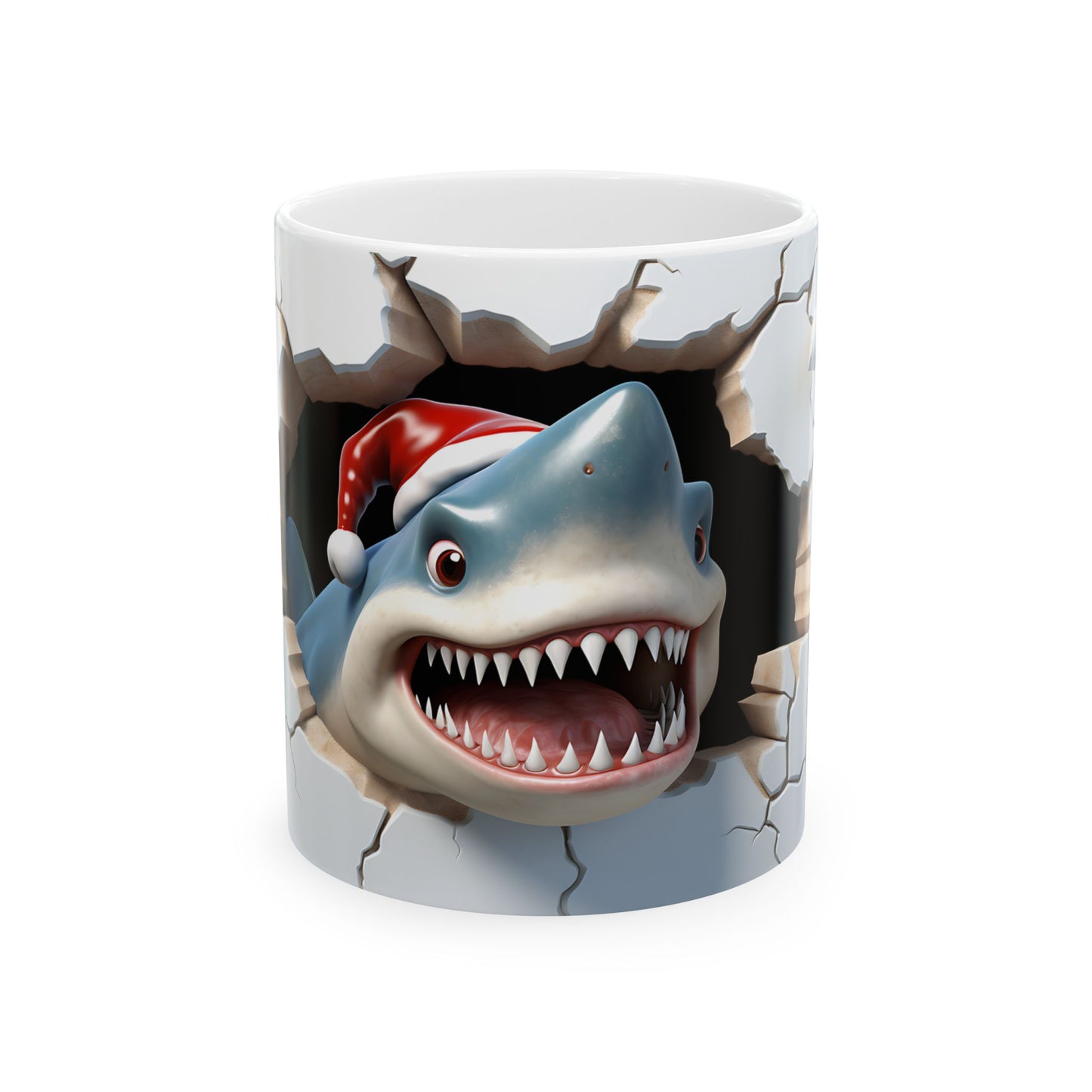 Christmas Shark Ceramic Mug