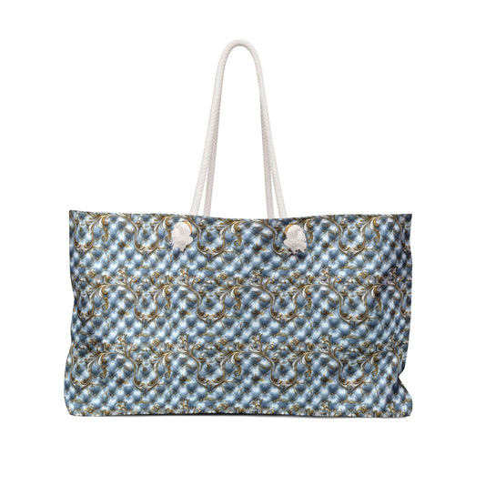 Blue Elegant Pattern Weekender Bag