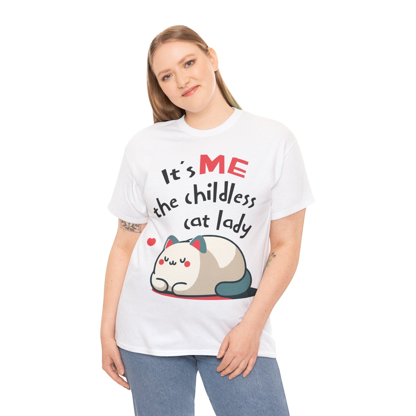 It's Me The Childless Cat Lady Unisex Heavy Cotton Tee