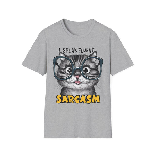 I Speak Fluent Sarcasm Funny Cat Softstyle T-Shirt