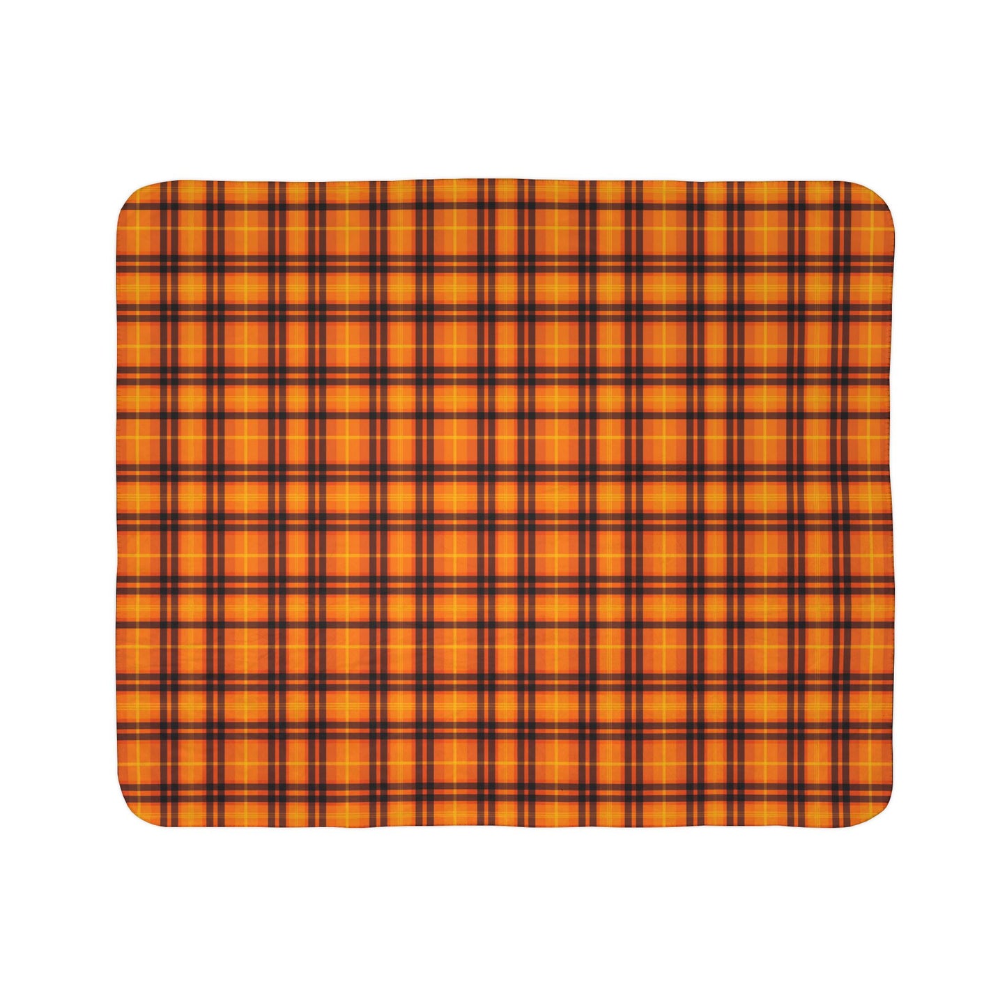 Autumn Plaid 2 Fleece Sherpa Blanket