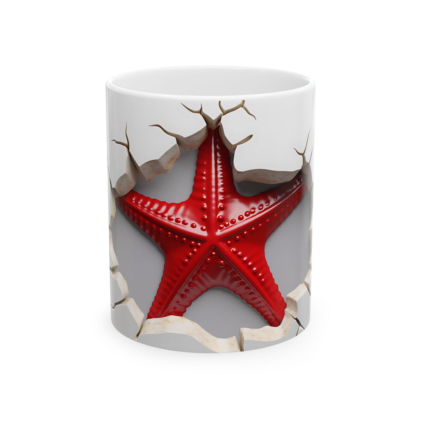 Christmas Starfish Ceramic Mug