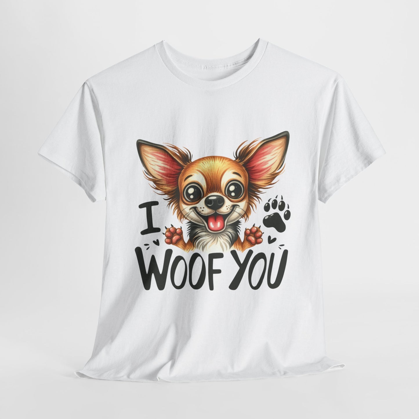 I Woof You Funny Dog Heavy Cotton Tee