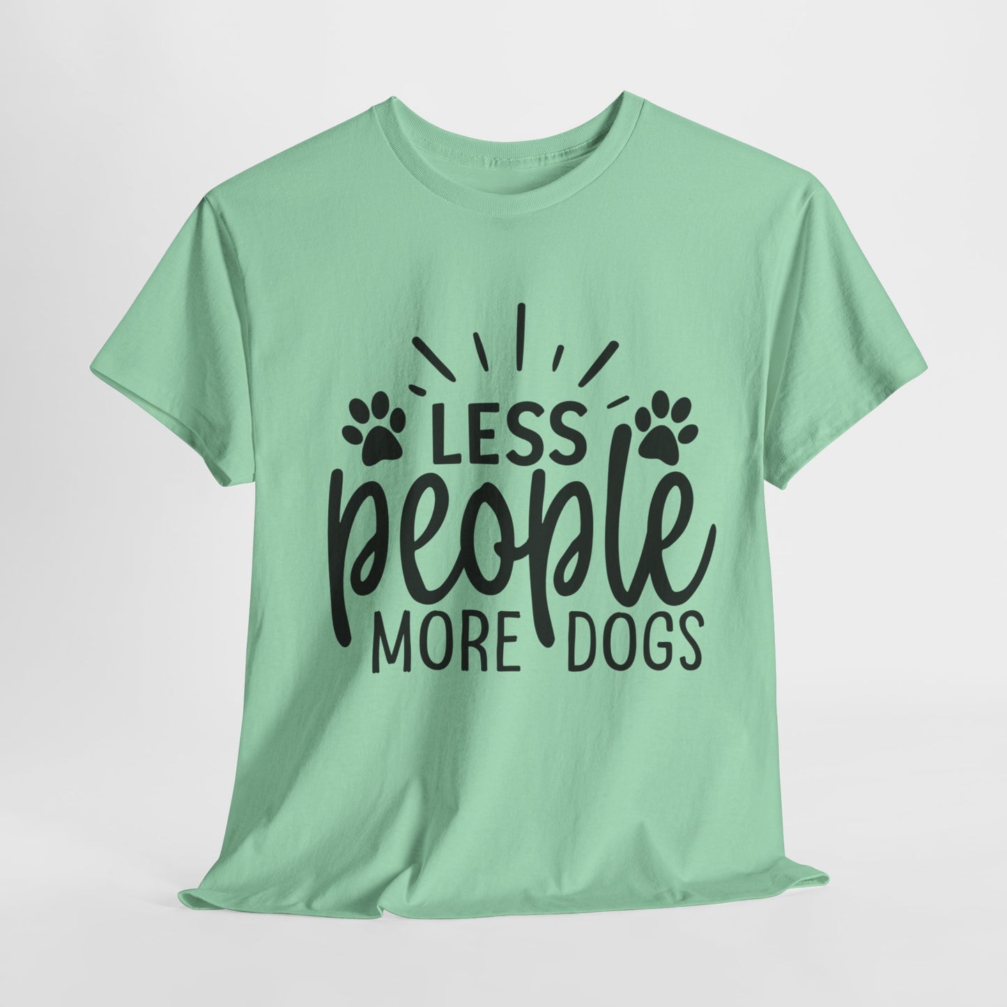 Less People More Dogs Unisex Heavy Cotton Tee