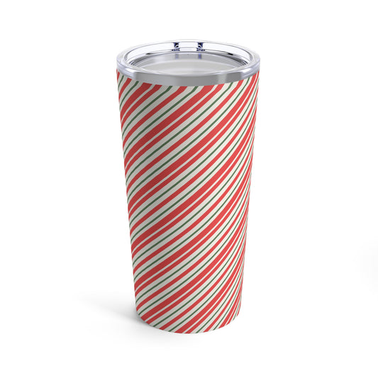 Christmas Stripes Tumbler 20oz