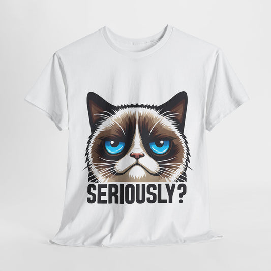 Funny Sarcastic Cat Heavy Cotton Tee