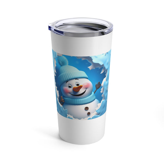 Blue Snowman Tumbler 20oz