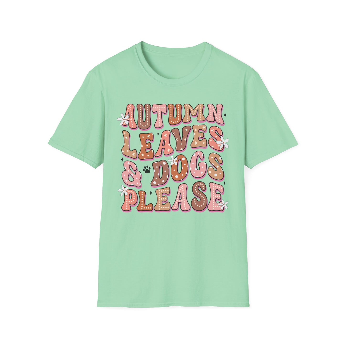 Autumn Leaves and Dogs Please Softstyle T-Shirt