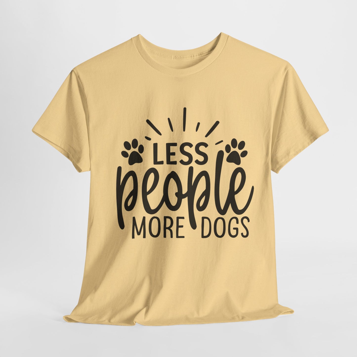 Less People More Dogs Unisex Heavy Cotton Tee