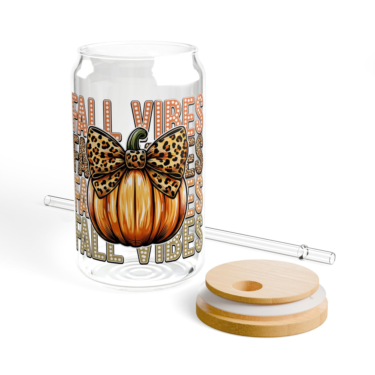 Fall Vibes Sipper Glass