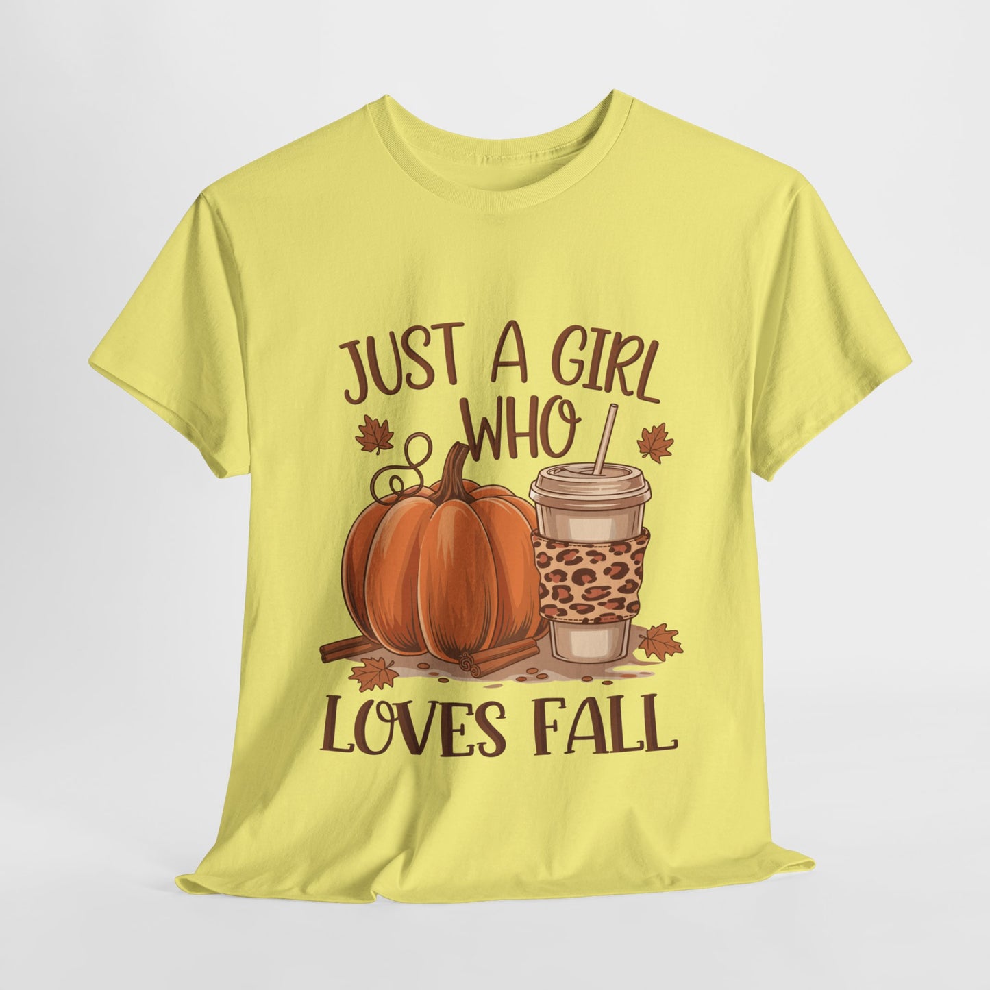 Just A Girl Who Loves Fall Unisex Heavy Cotton Tee