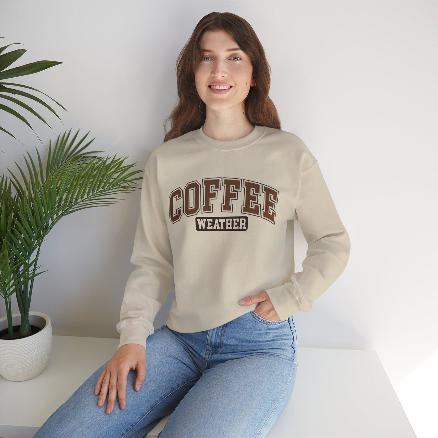 Coffee Weather Unisex Sweatshirt Dark Lettering