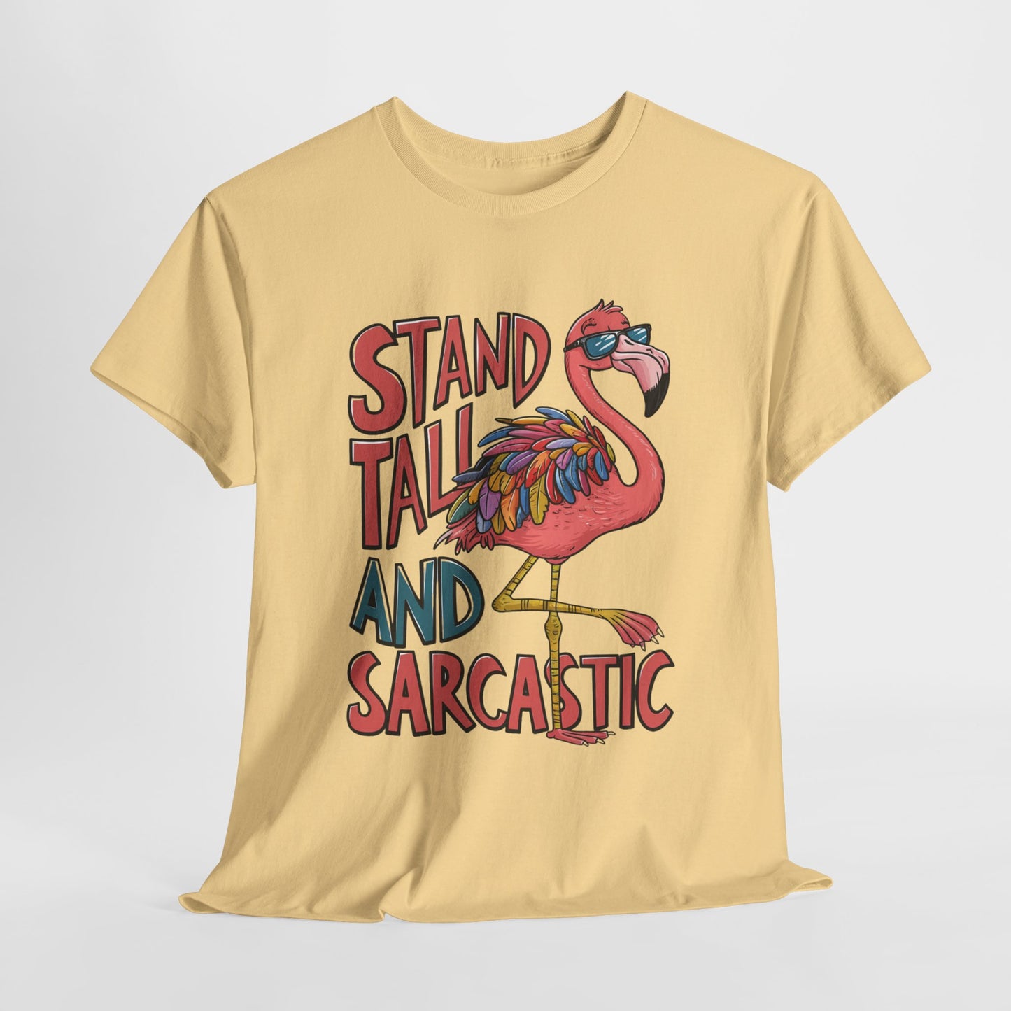 Sarcastic Flamingo Unisex Heavy Cotton Tee