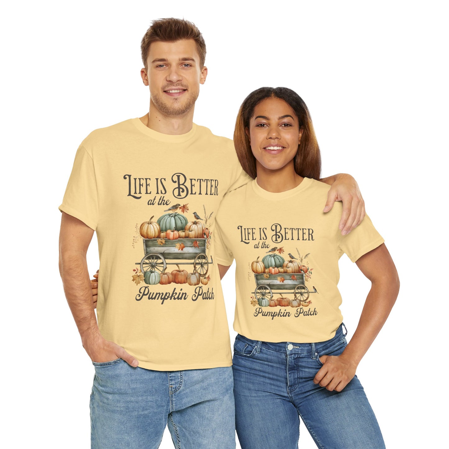 Life Is Better At The Pumpkin Patch Unisex Heavy Cotton Tee