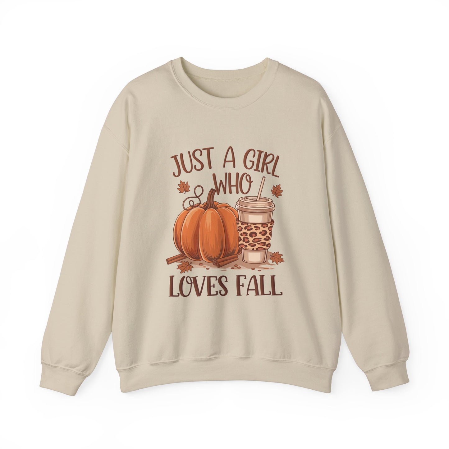 Just A Girl Who Loves Fall Unisex Heavy Blend™ Crewneck Sweatshirt