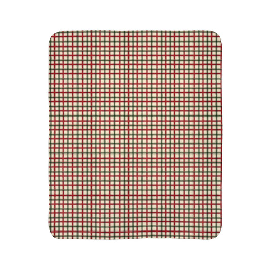 Christmas Plaid 2 Fleece Sherpa Blanket