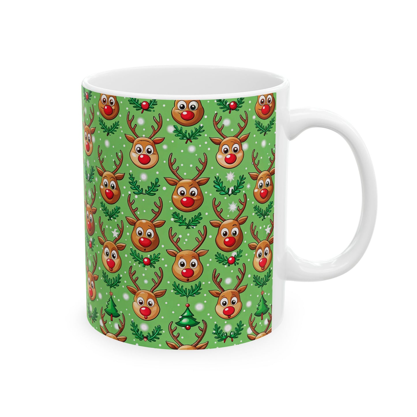 Reindeer Green Mug