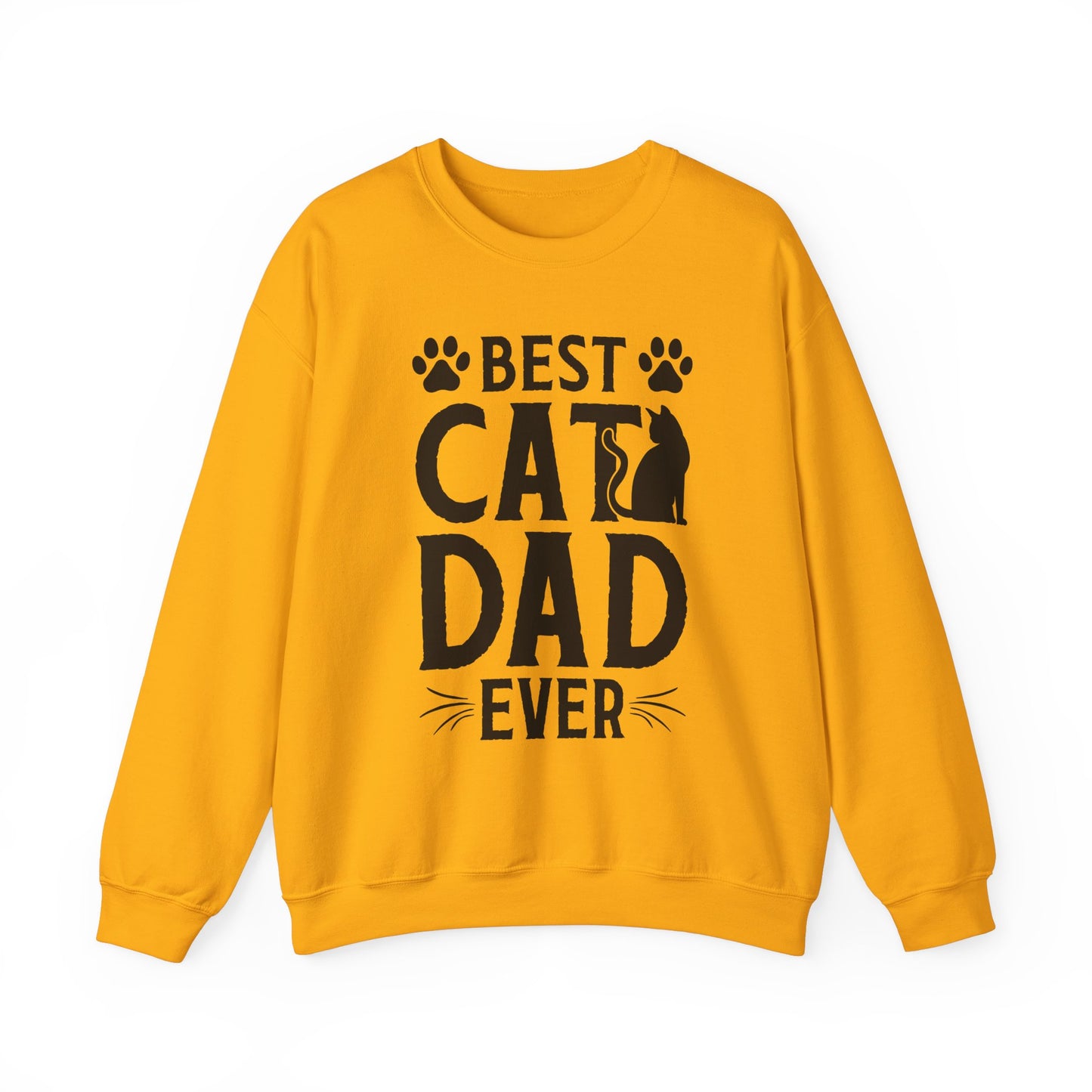 Best Cat Dad Ever Black Lettering Sweatshirt