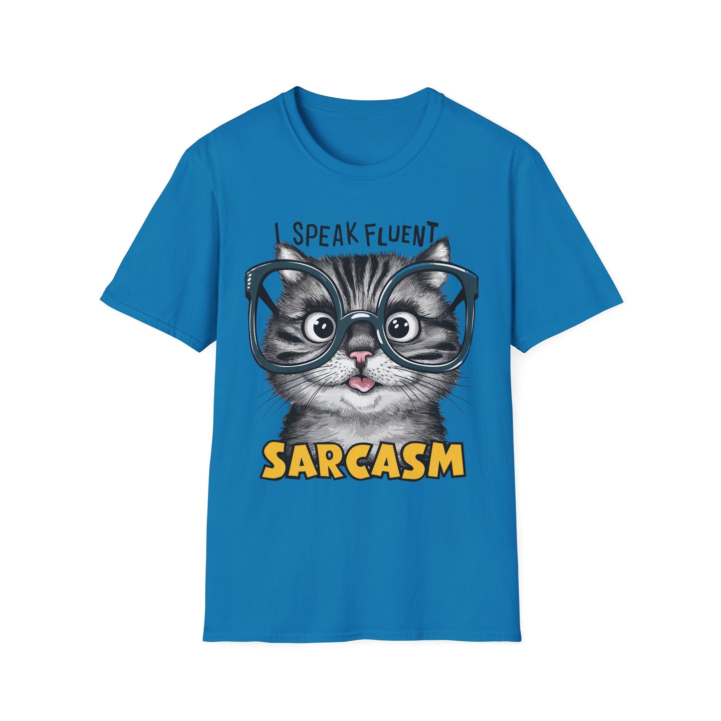 I Speak Fluent Sarcasm Funny Cat Softstyle T-Shirt