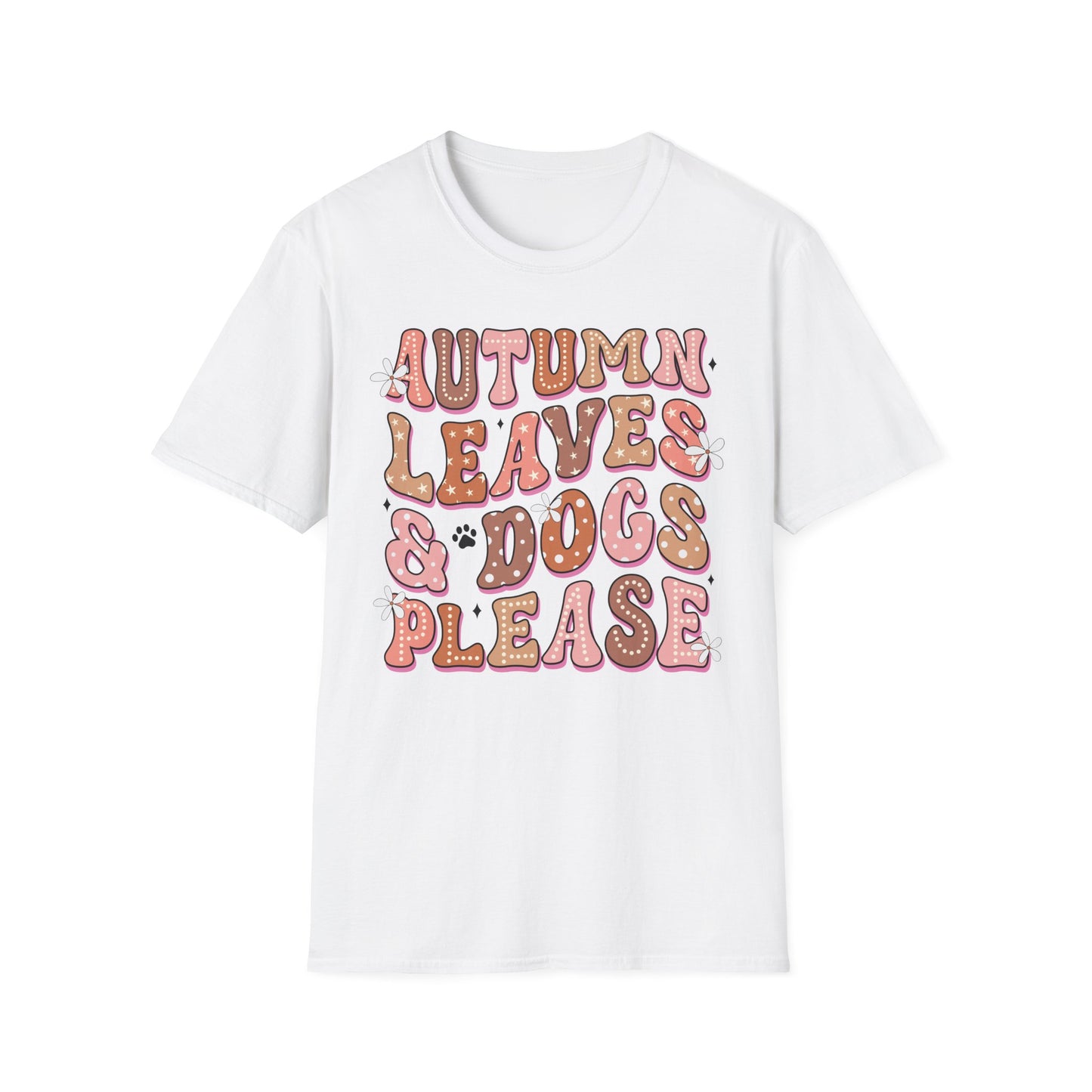 Autumn Leaves and Dogs Please Softstyle T-Shirt