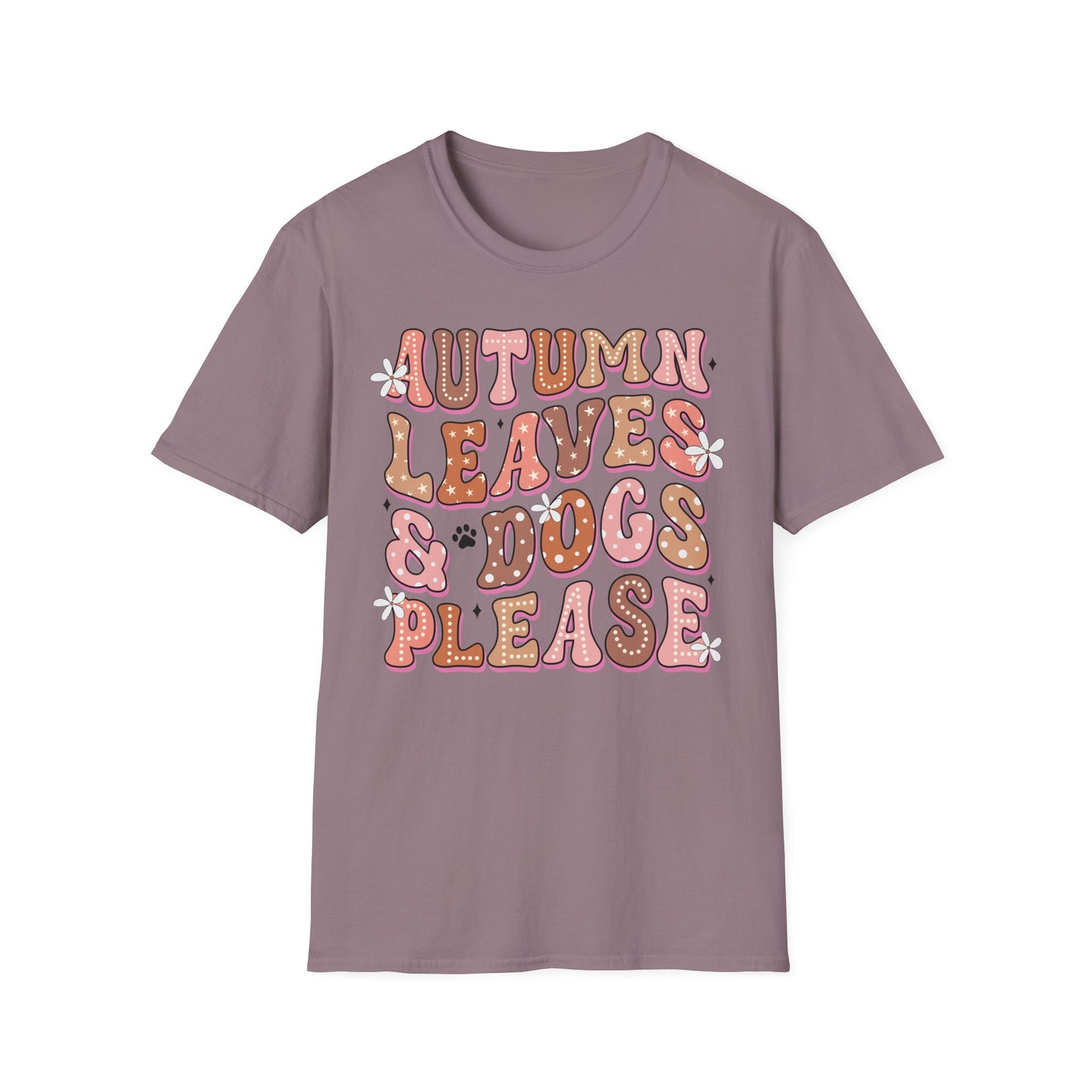 Autumn Leaves and Dogs Please Softstyle T-Shirt