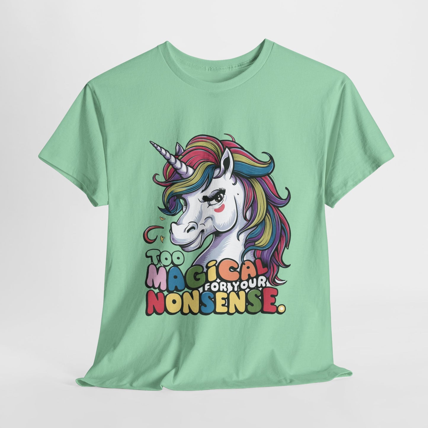 Funny Unicorn Unisex Heavy Cotton Tee