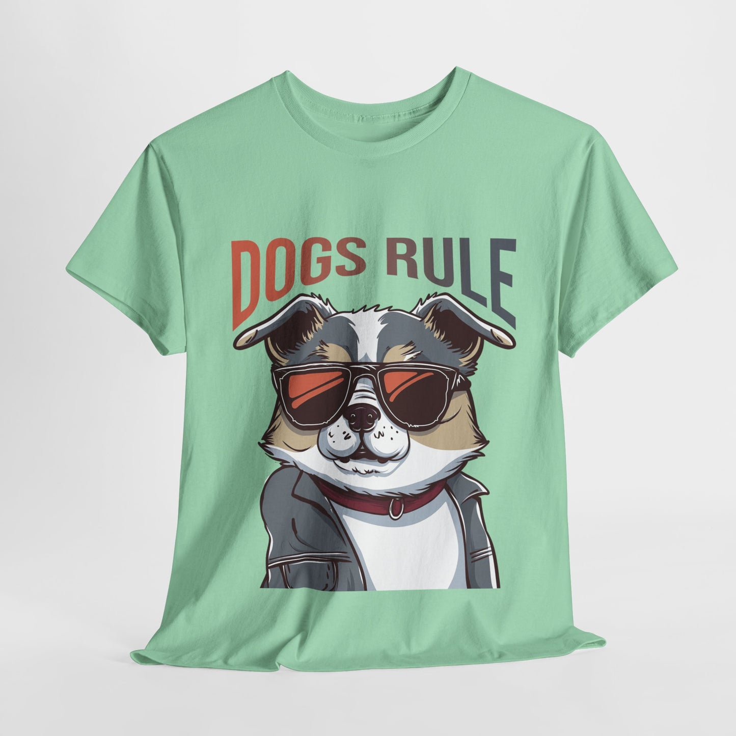 Dogs Rule Funny Dog Unisex Heavy Cotton Tee