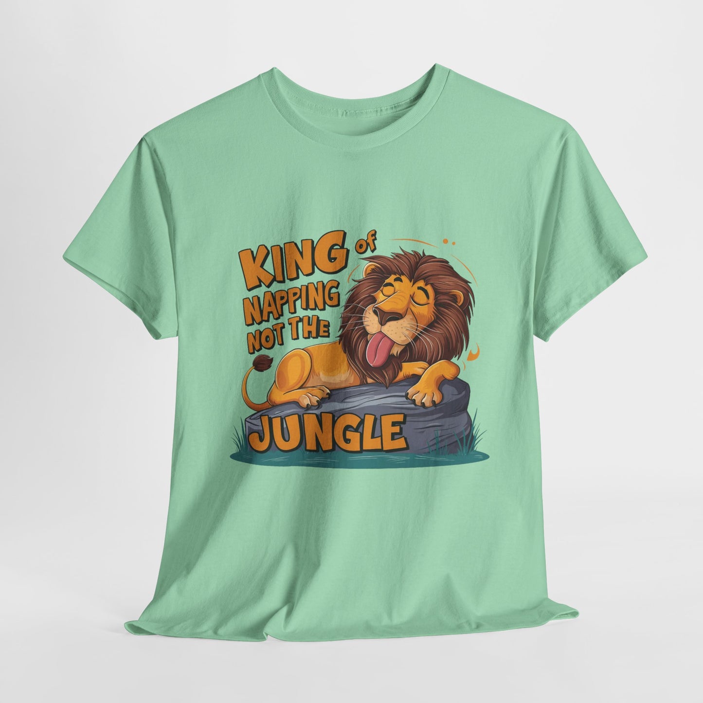 King Of Napping Funny Lion Heavy Cotton Tee