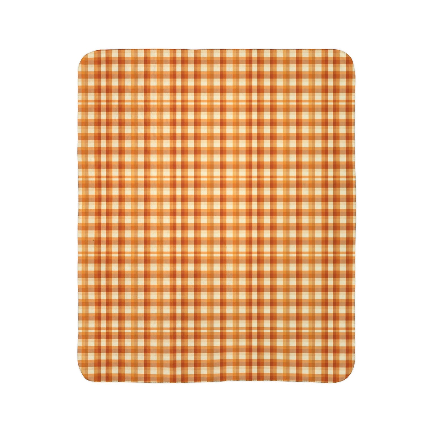 Autumn Plaid 1 Fleece Sherpa Blanket