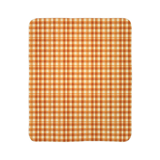 Autumn Plaid 1 Fleece Sherpa Blanket