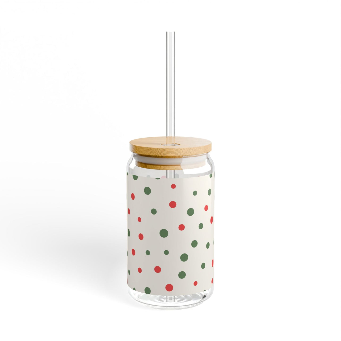 Christmas Dots Sipper Glass