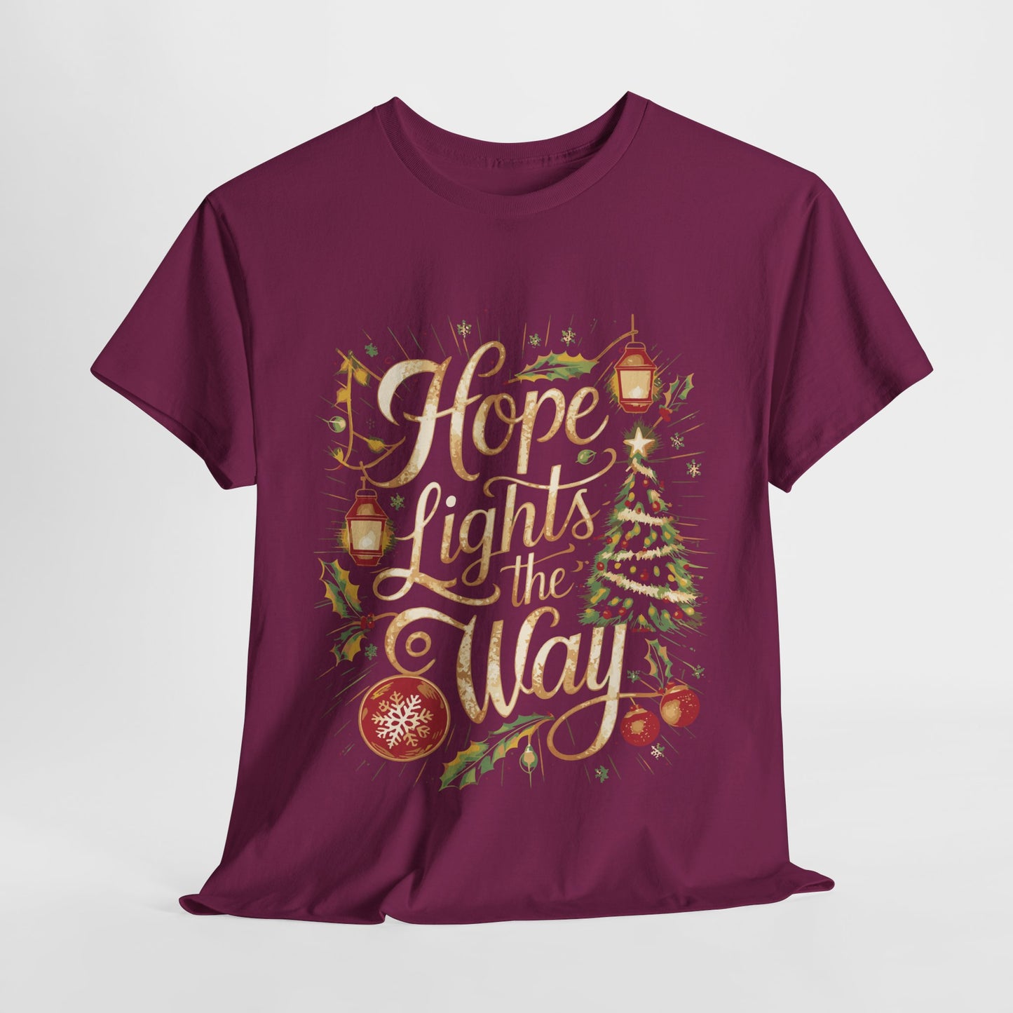 Hope Lights The Way Christmas Heavy Cotton Tee