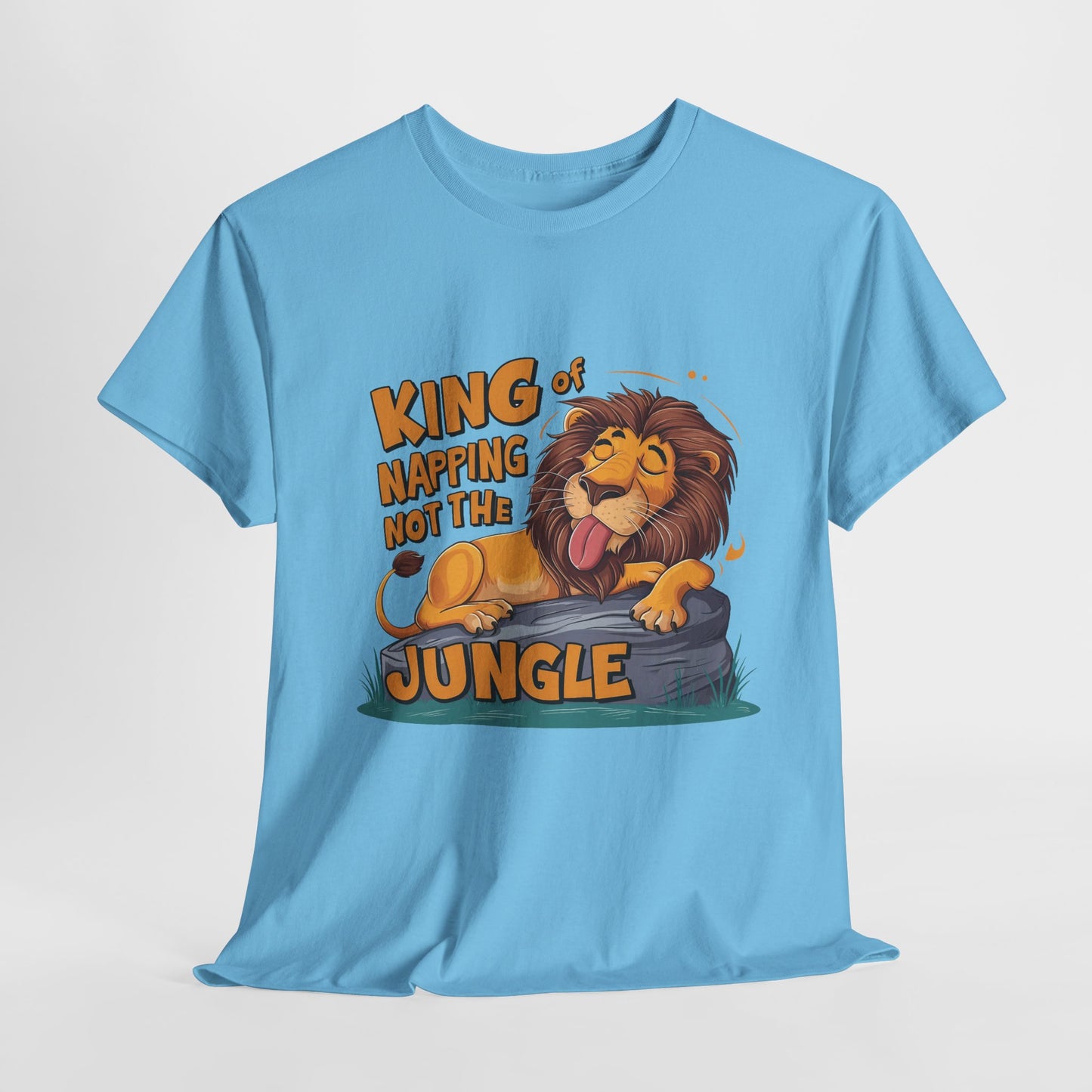 King Of Napping Funny Lion Heavy Cotton Tee