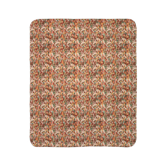 Autumn Abstract 2 Fleece Sherpa Blanket