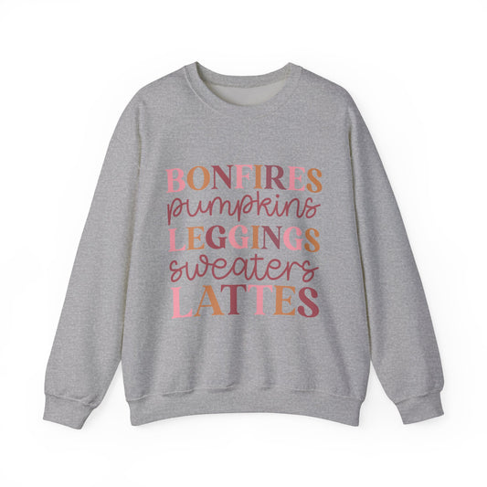 Bonfires Pumpkins Lattes Sweaters Unisex Heavy Blend™ Crewneck Sweatshirt