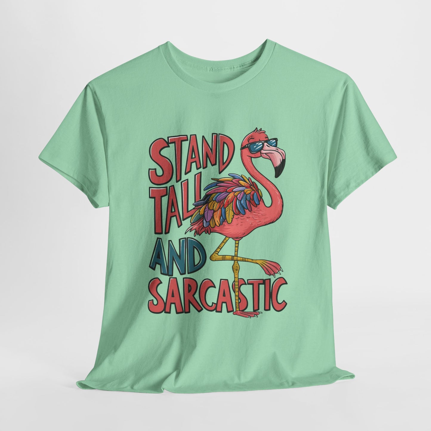 Sarcastic Flamingo Unisex Heavy Cotton Tee