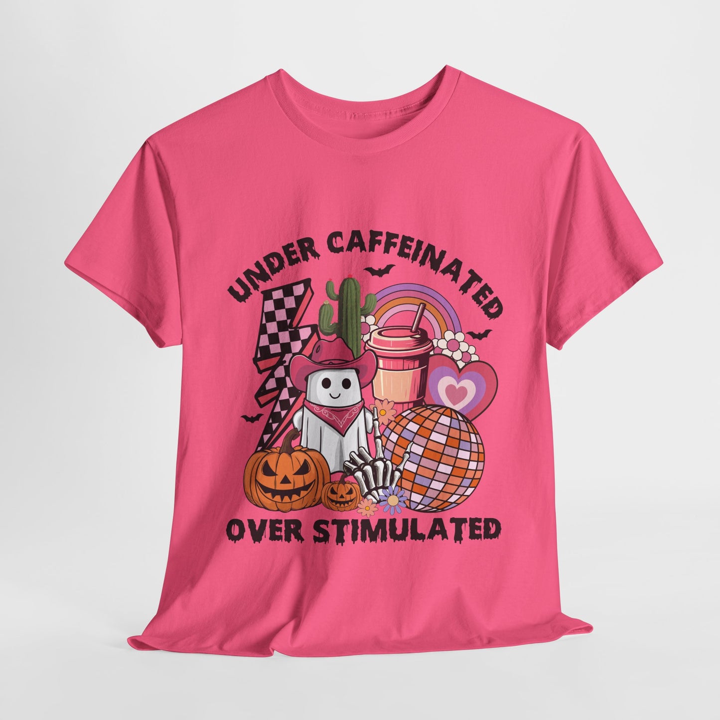 Under Caffeinated Funny Coffee Heavy Cotton Tee